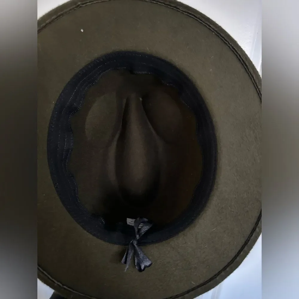 NWOT Tillys Olive Green Women’s Fedora Hat - One Size Fits All - Picture 6 of 10